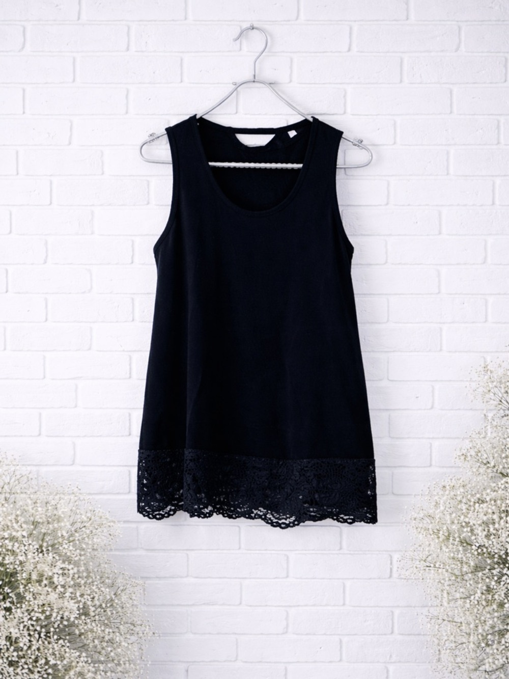Rebecca Taylor Black Silk Sleeveless Lace Trim Blouse Size 0